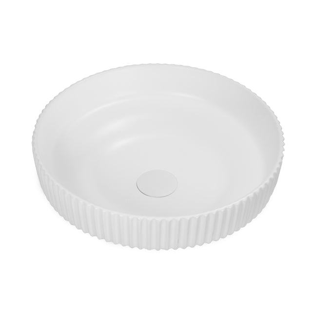 Bao Concertina 410mm Above Counter Basin - Matte White | The Blue Space
