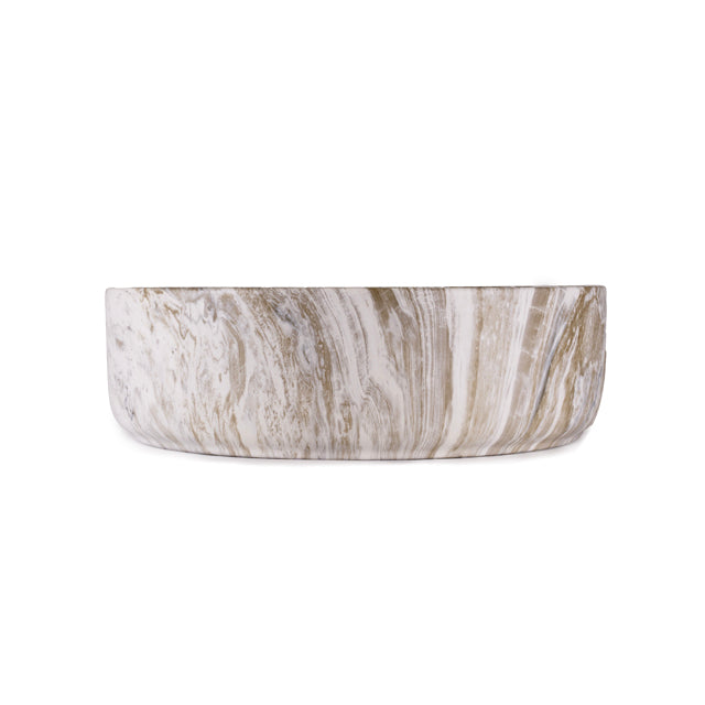 Bao Round 400mm Above Counter Basin Ochre Veins | The Blue Space