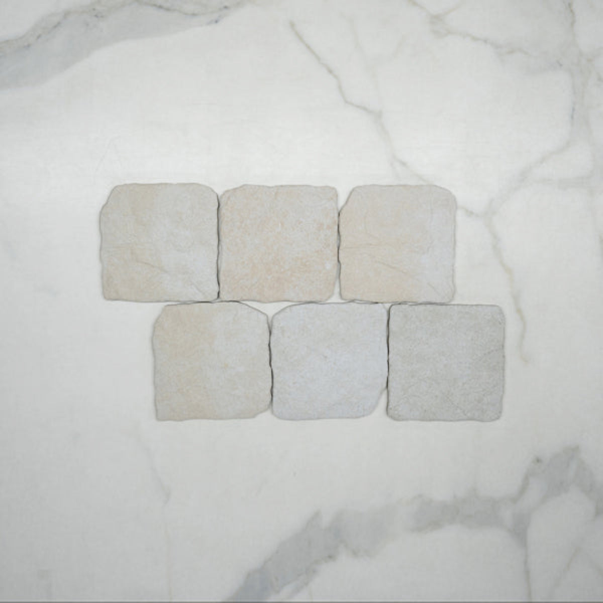 Pattern No Hand Bone Settlers Cobble Stone 150 x 150mm Porcelain - The Blue Space