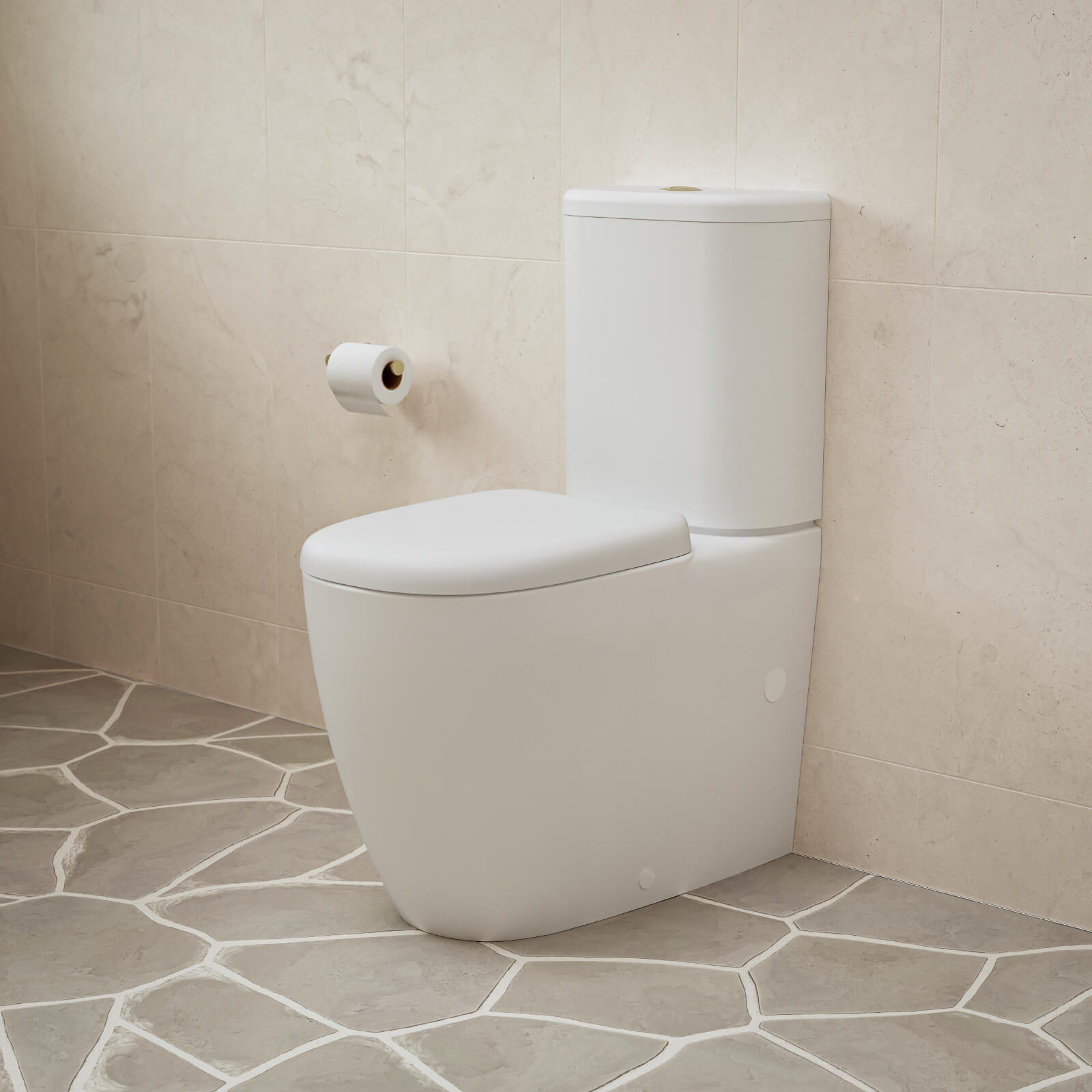 Caroma Contura II Cleanflush Wall Faced Close Coupled BE Suite - Matte White 848801MW - The Blue Space