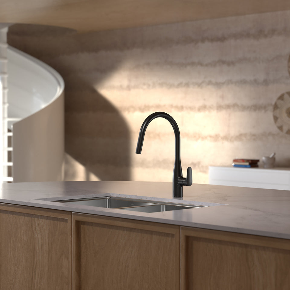 Caroma Contura II Pull Out Sink Mixer - Black