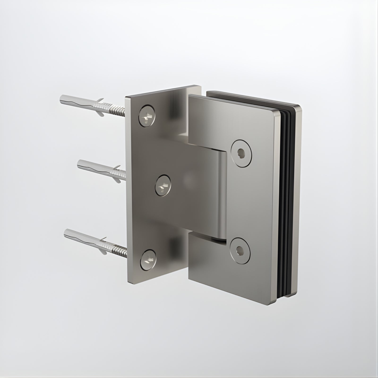 Back With Screw Caroma Glass to Wall Shower Door Hinge Brushed Nickel 14228004BN - The Blue Space