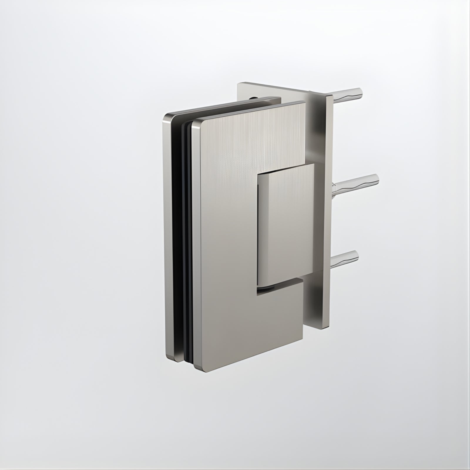 With Screw Caroma Glass to Wall Shower Door Hinge Brushed Nickel 14228004BN - The Blue Space