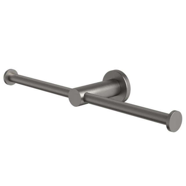 Caroma Liano II Double Toilet Roll Holder - Gunmetal