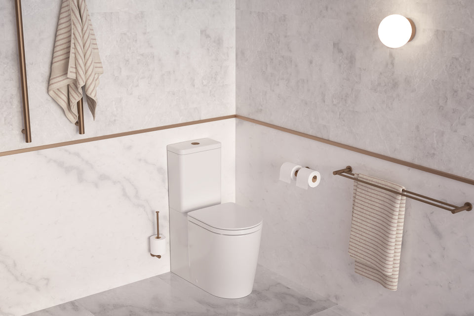 Caroma Liano II Double Towel Rail 640mm - Brushed Bronze