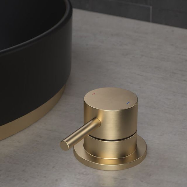 Lifestyle Caroma Liano II Hob Mixer - Trim Kit - Brushed Brass 96402BB - The Blue Space