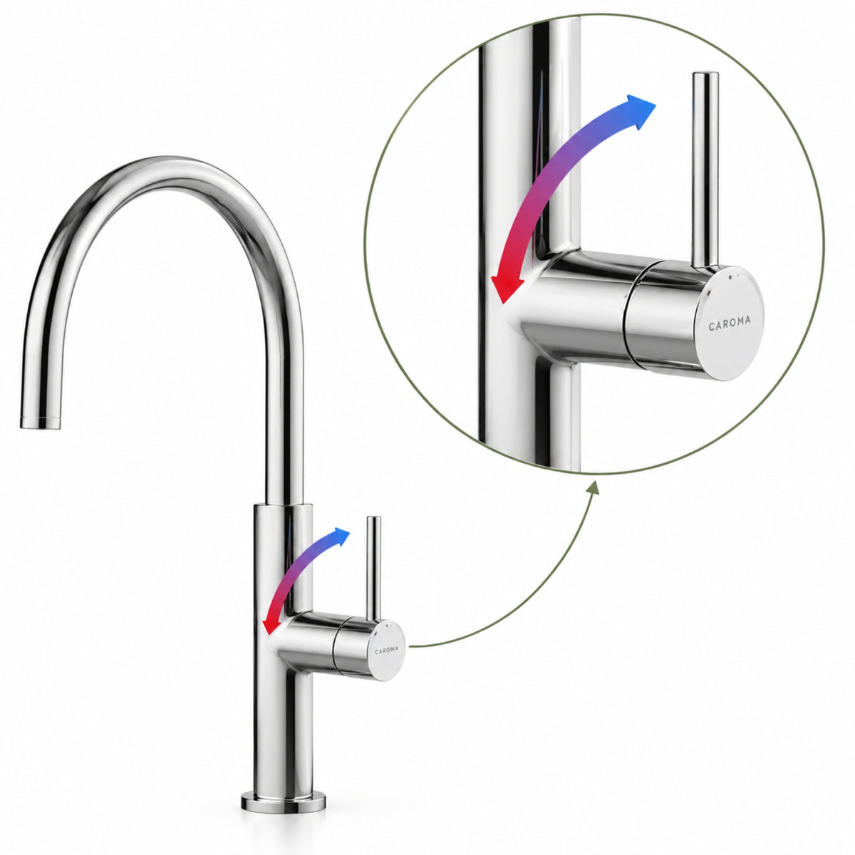 Caroma Liano II Lead Free Pull Out Sink Mixer - Brushed Brass 96380BB56AF - The Blue Space