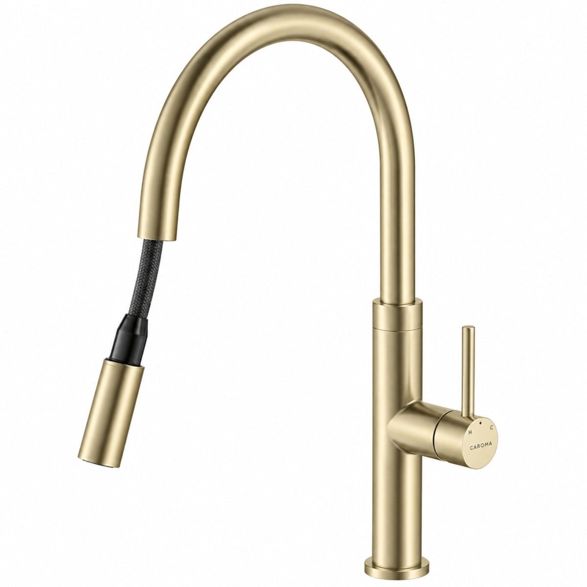 Caroma Liano II Lead Free Pull Out Sink Mixer - Brushed Brass 96380BB56AF - The Blue Space