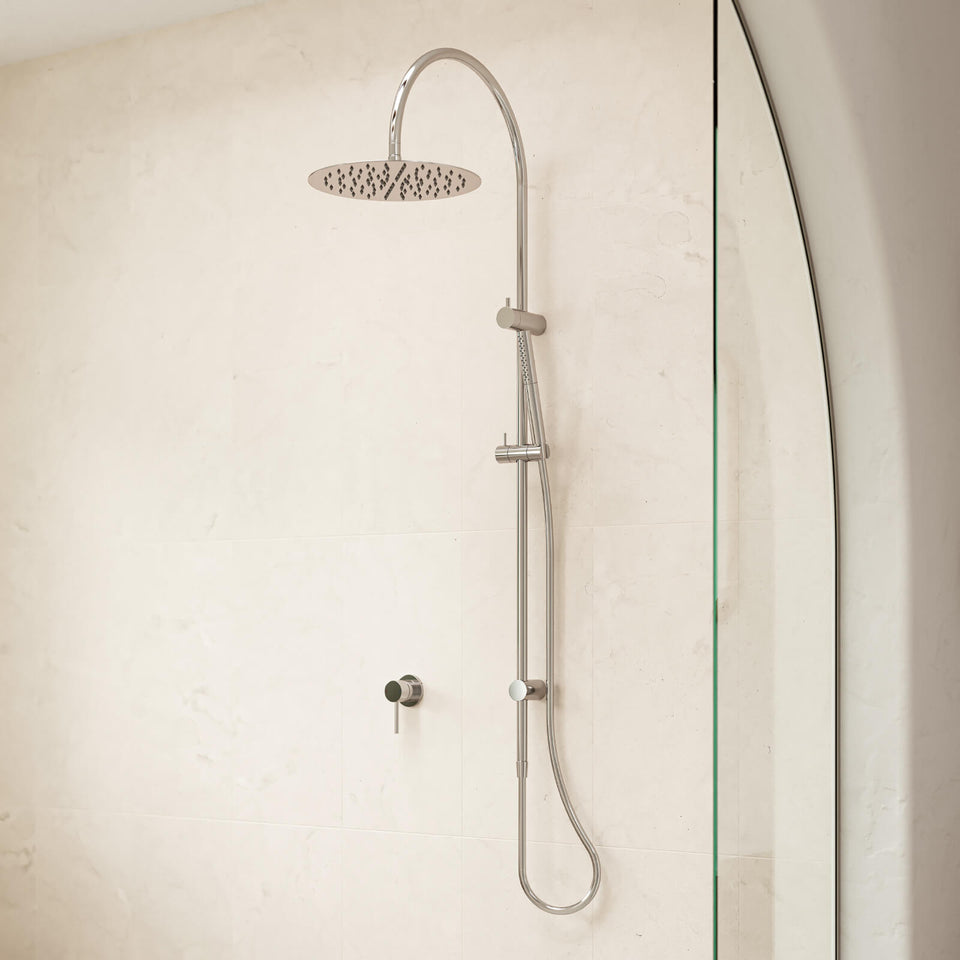 Caroma Liano II Rail Shower with Overhead - Chrome