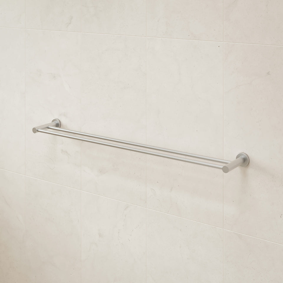 Caroma Liano II Double Towel Rail 840mm - Brushed Nickel