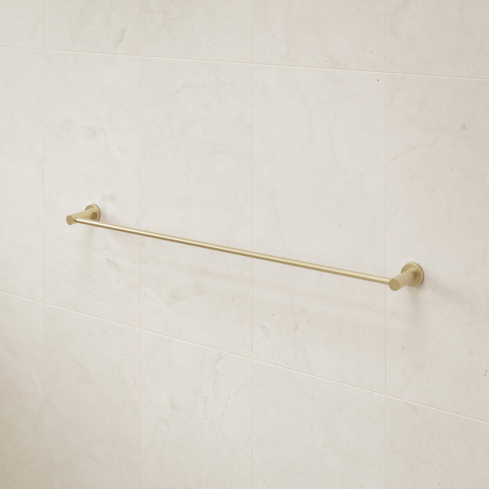 Caroma Liano II Single Towel Rail 840mm - Brushed Brass