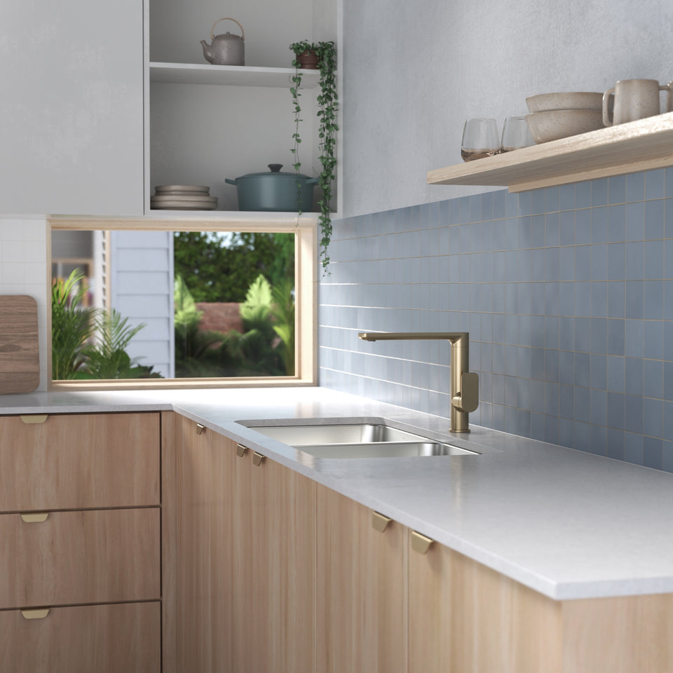 Caroma Luna II Sink Mixer - Brushed Brass