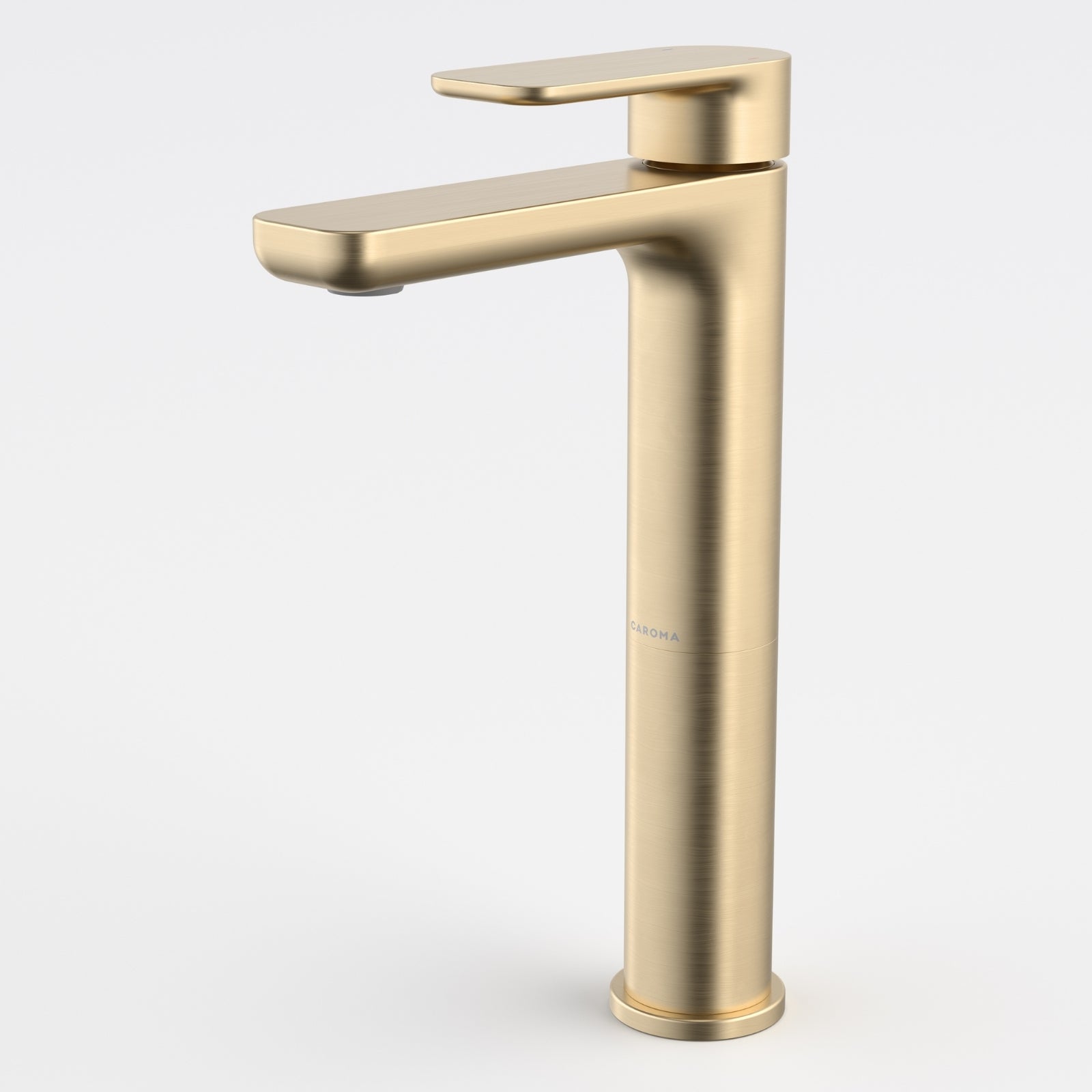 Caroma Luna II Tower Basin Mixer - Brushed Brass 68200BB6AF - The Blue Space