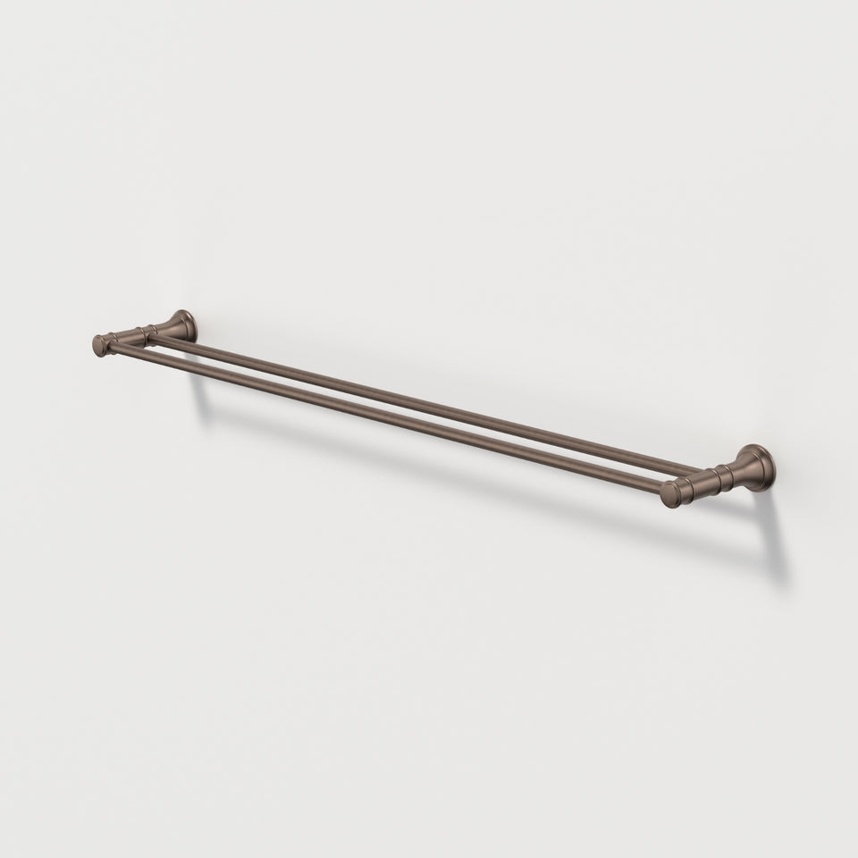 Caroma Riviere Double Towel Rail 800mm - Brushed Bronze