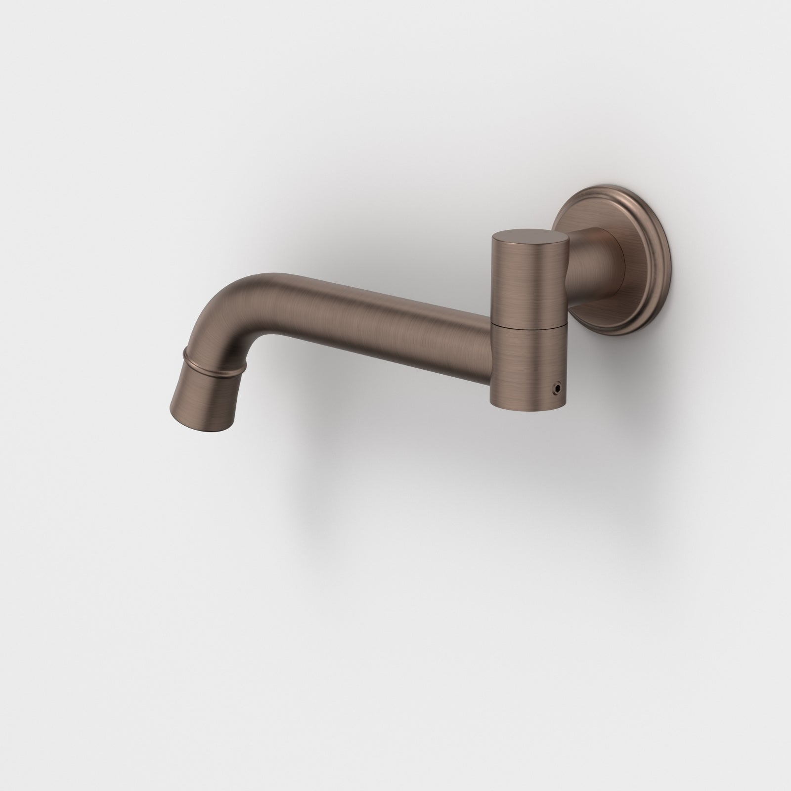 Turn Caroma Riviere Swivel Bath Outlet 220mm - Brushed Bronze 520015BBZ - The Blue Space