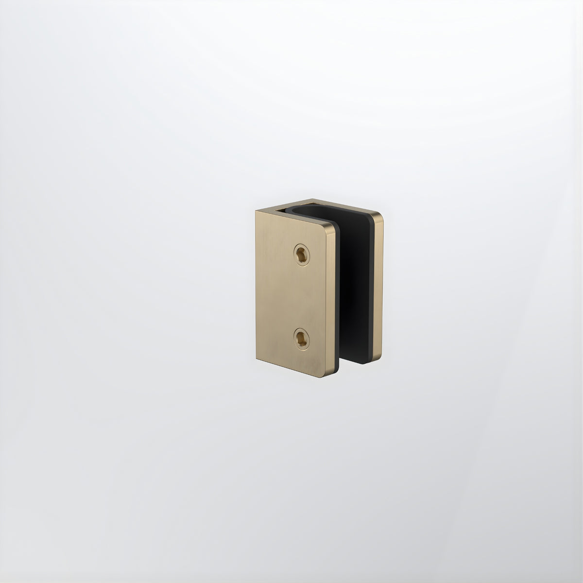 Back Caroma Shower Glass U Bracket Brushed Brass 14228001BB - The Blue Space