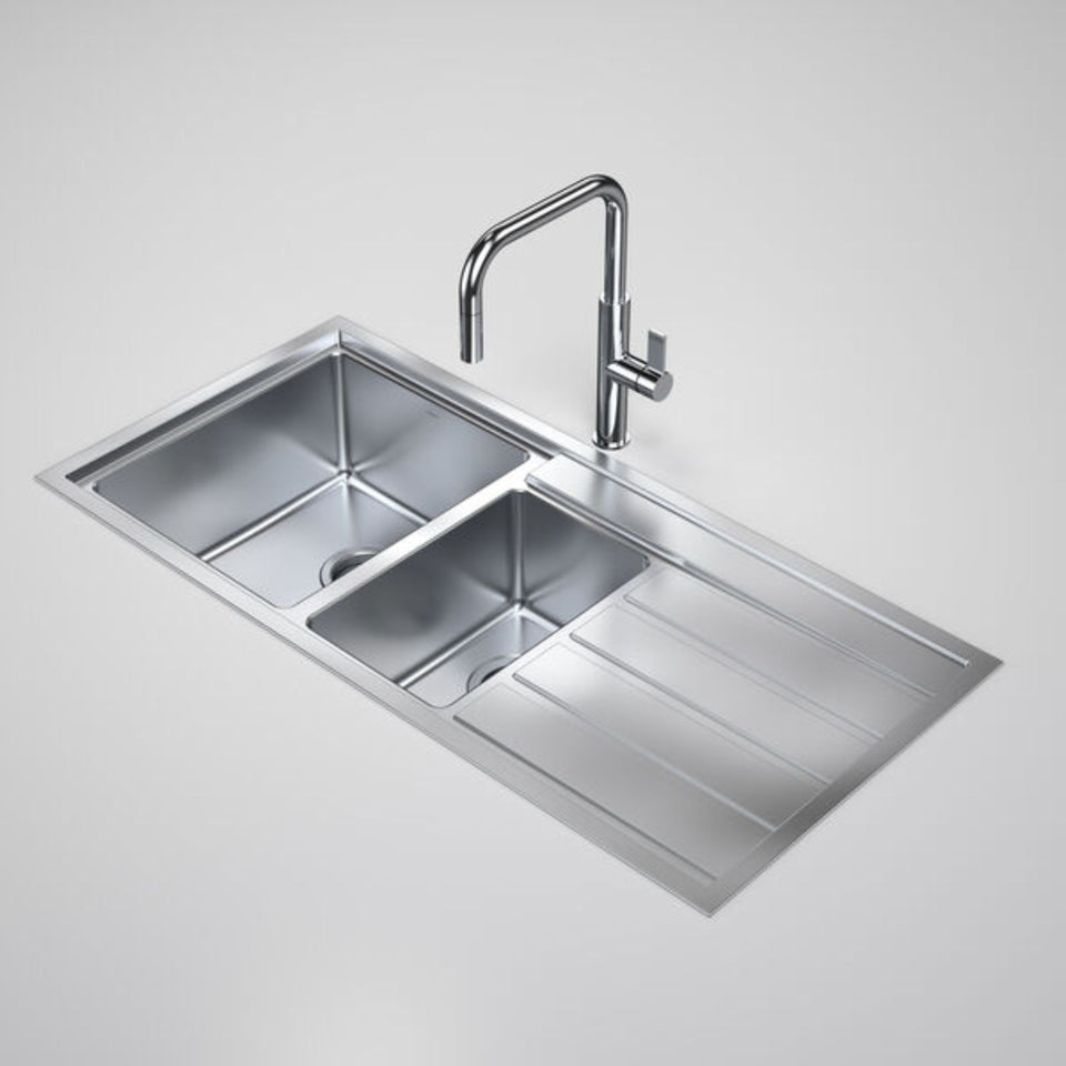 Caroma Urbane II 1.5 Bowl Stainless Steel Kitchen Sink