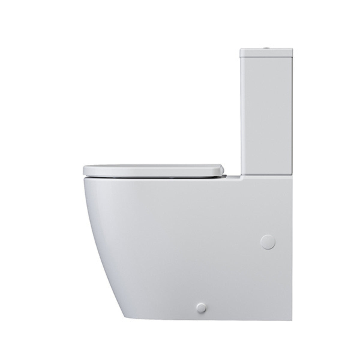 Side View Caroma Urbane II Cleanflush Wall Faced Toilet Suite 746250W - The Blue Space