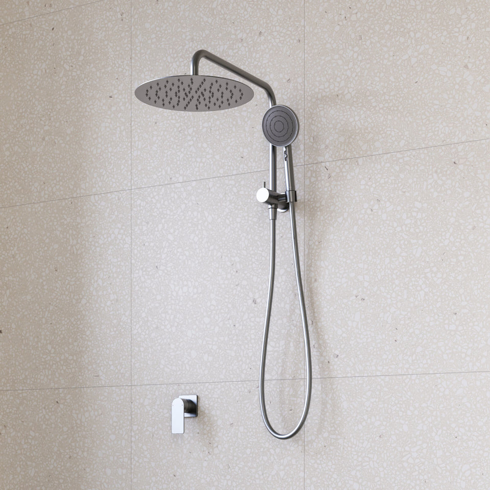 Caroma Urbane II Compact Twin Shower Gunmetal