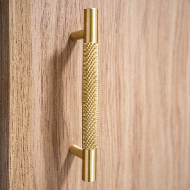 Castella Grove Pull Handle Satin Brass