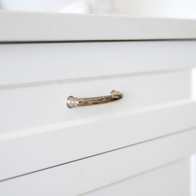 Castella Decade Ridged Handle Polished Nickel