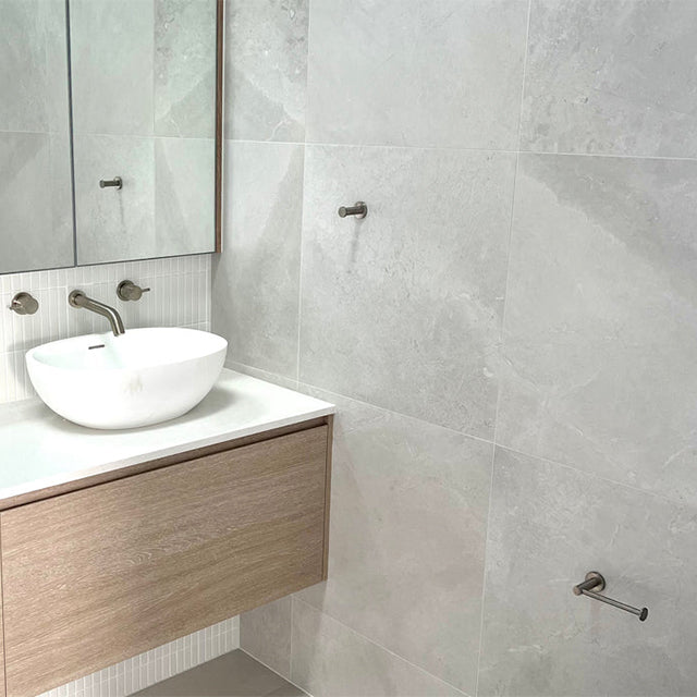 Casuarina White Honed Porcelain Tile 600x600mm