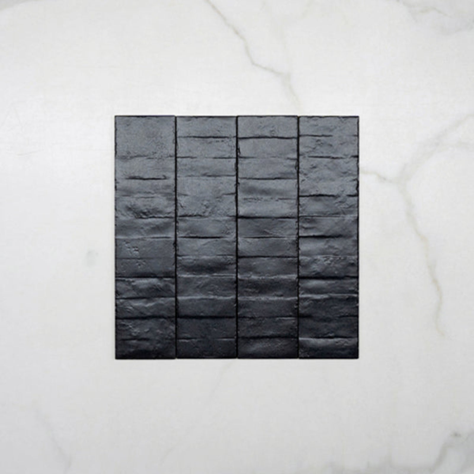 Faces No Hand Charcoal Olivia Feature Subway Matte 75 x 300mm Porcelain - The Blue Space