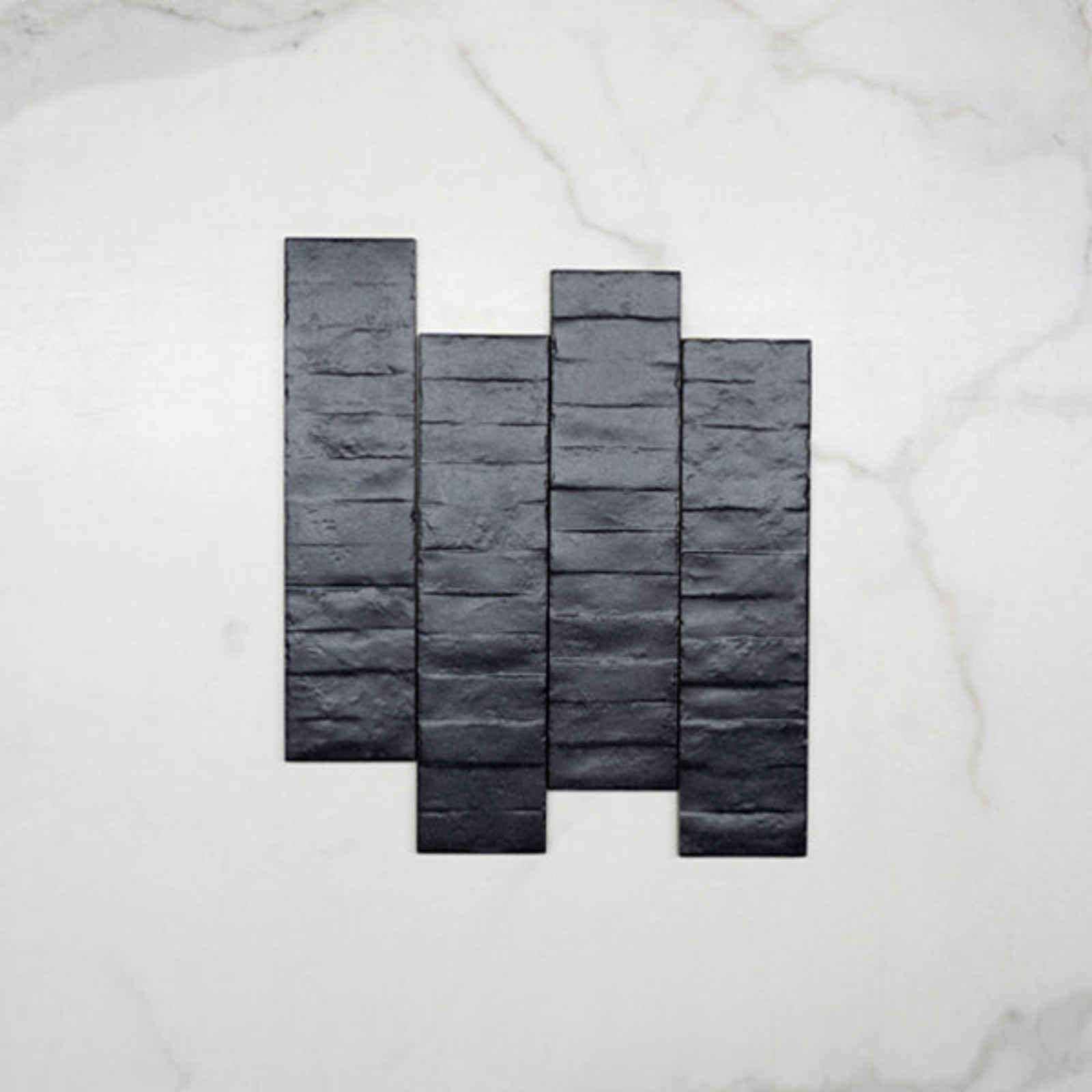 Pattern No Hand Charcoal Olivia Feature Subway Matte 75 x 300mm Porcelain - The Blue Space