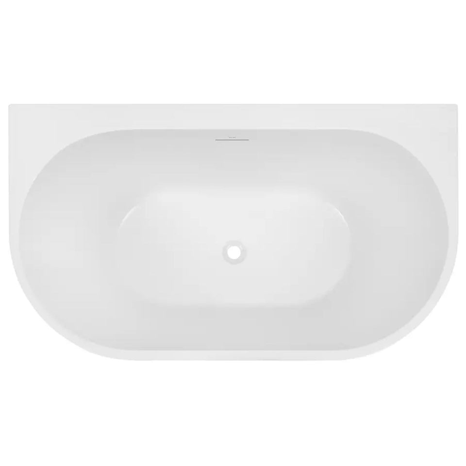 Decina Alegra 1400 Back-To-Wall Freestanding Bath with Integrated Overflow