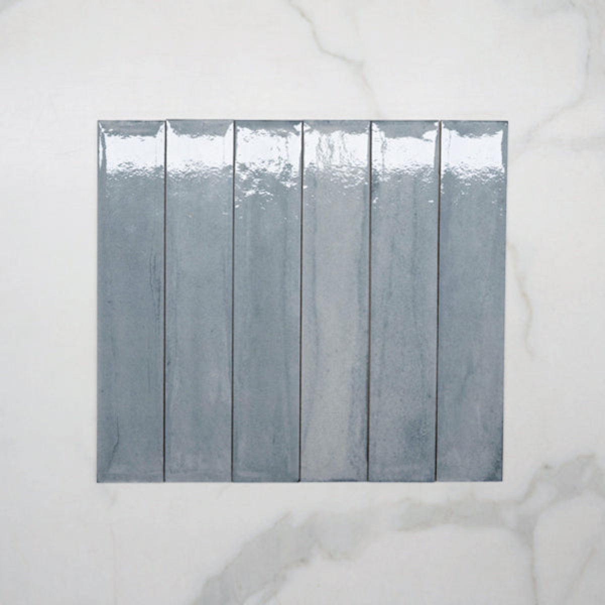 Faces No Hand Dove Grey Theo Subway Tile 75 x 400mm Italian Porcelain - The Blue Space