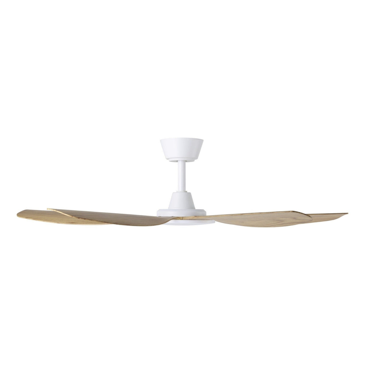 Side View Eglo Miami 48 DC Ceiling Fan White /Blackbutt 20796316 - The Blue Space