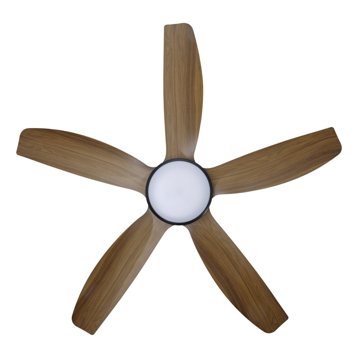Blades Eglo Miami 48 DC Ceiling Fan with LED Light Black/ Teak 20796607 - The Blue Space