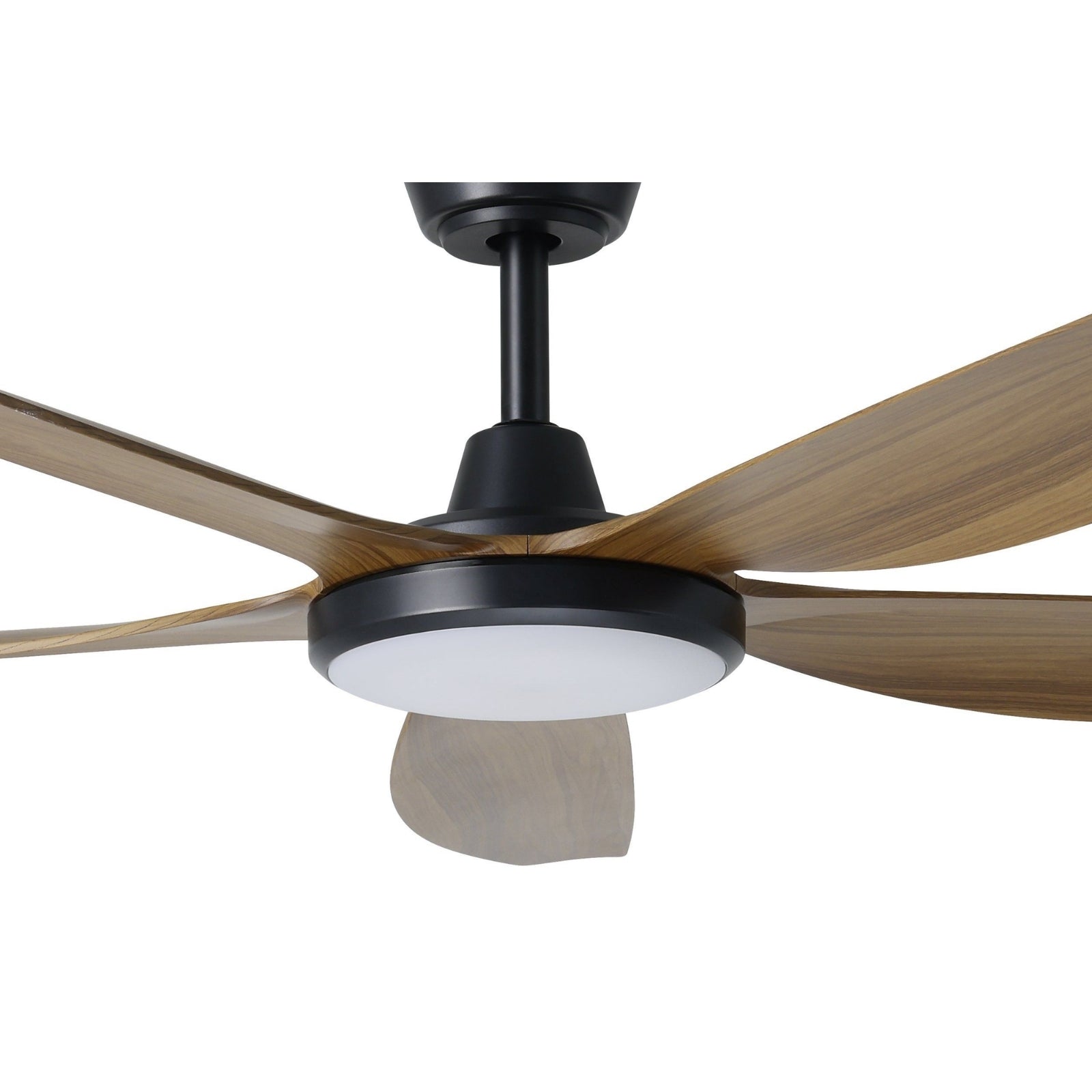 Details Eglo Miami 60 DC Ceiling Fan with LED Light Black/Teak 20796807 - The Blue Space