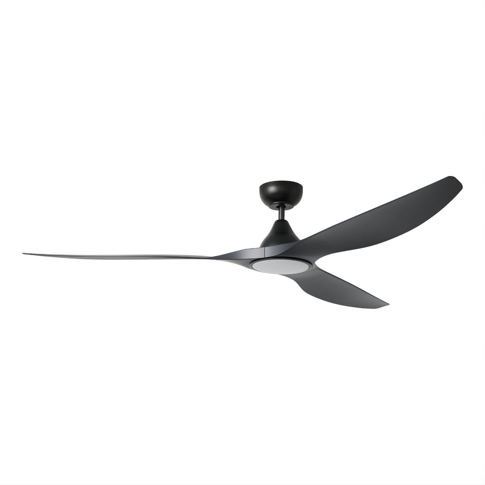 Eglo Surf 72 DC Ceiling Fan with LED Light Black
