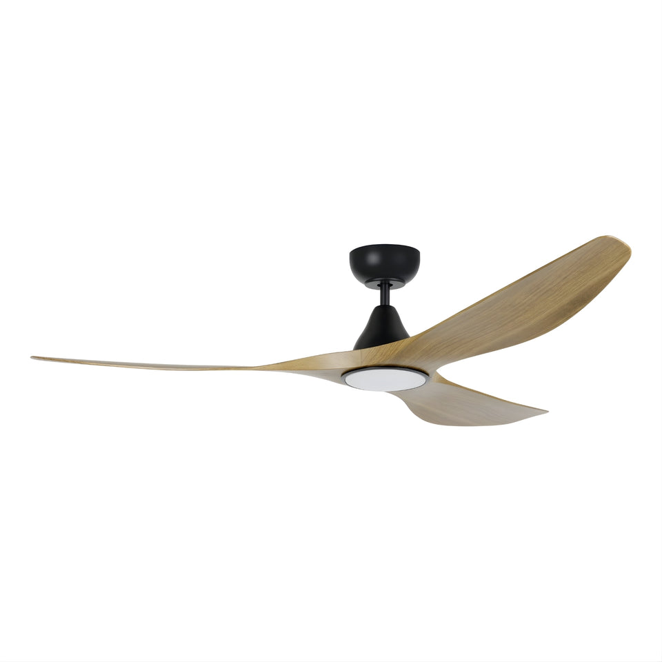 Eglo Surf 72 DC Ceiling Fan with LED Light Burmese Teak/Black