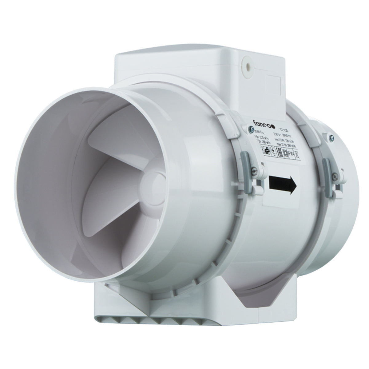 Mixflow Fanco Designer 150mm Round Bathroom Ventilation Kit White EKEVROTT150 - The Blue Space