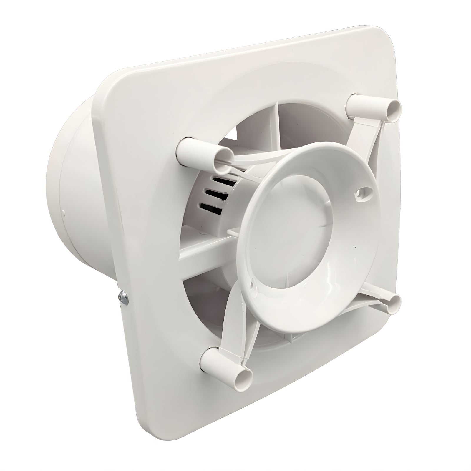 No Cover Fanco Dynamic 100mm Duct Square Exhaust Fan Gloss White W-EMVUDY11-GWH - The Blue Space