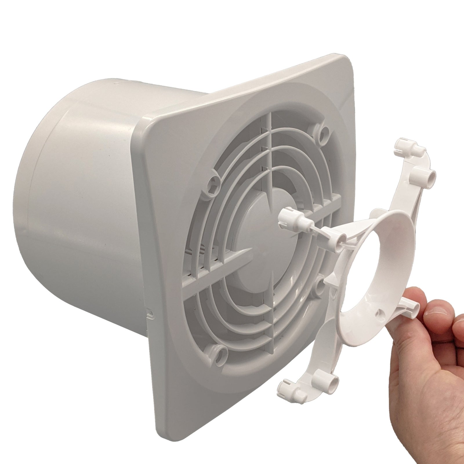 Cover Fanco Dynamic 150mm Duct Square Exhaust Fan Gloss White W-EMVUDY13-GWH - The Blue Space