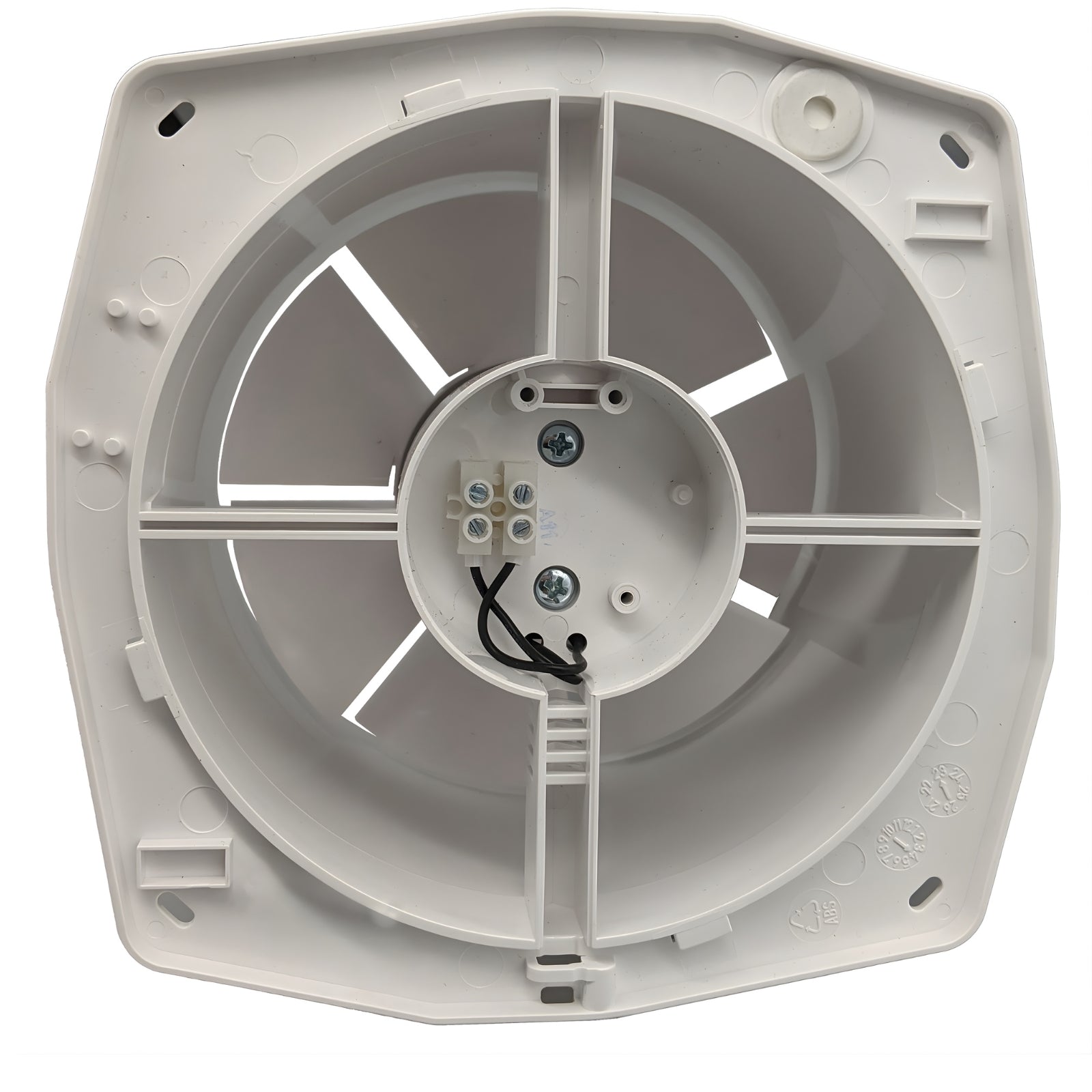 Back Fanco Dynamic 150mm Duct Square Exhaust Fan Matte White W-EMVUDY13-MWH - The Blue Space