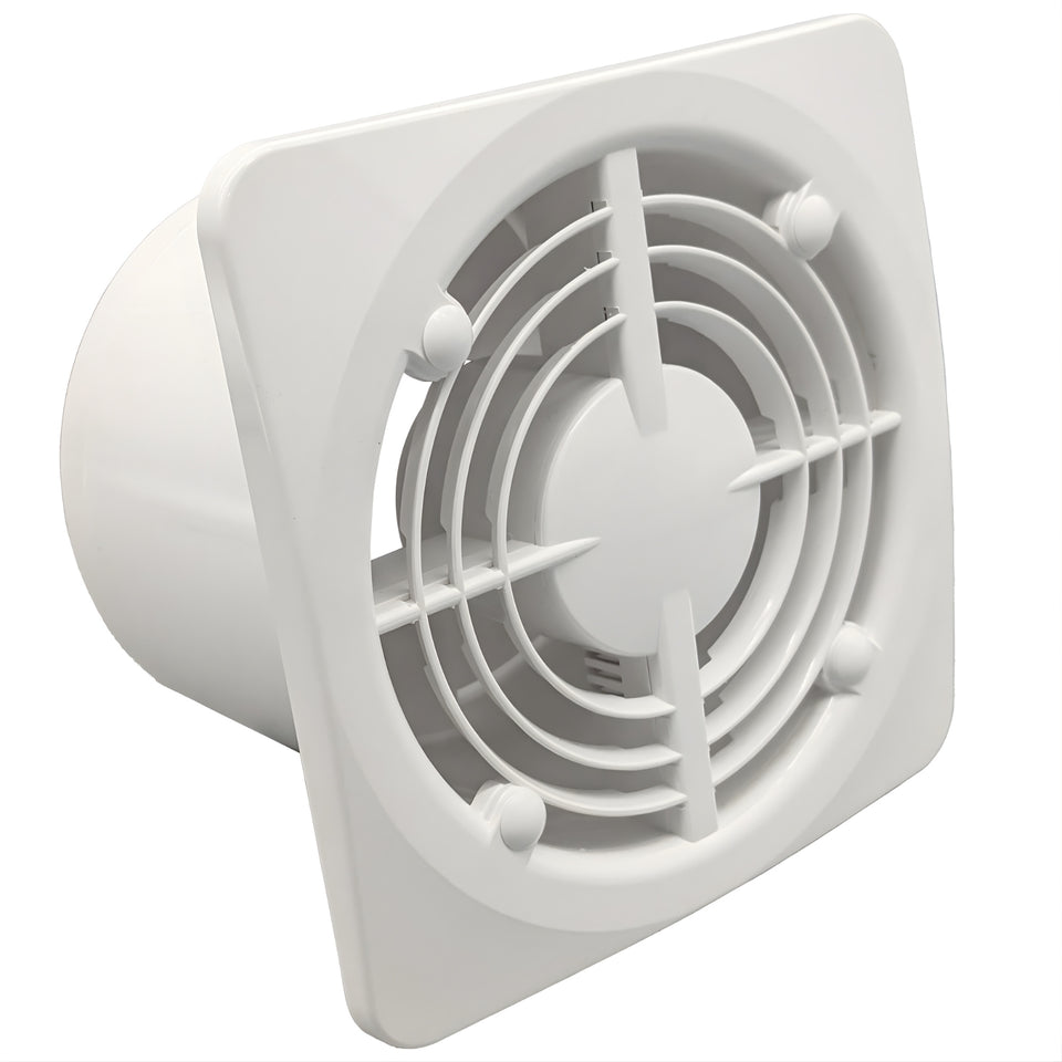 Fanco Dynamic Wall/Ceiling 150mm Duct Square Exhaust Fan Matte White