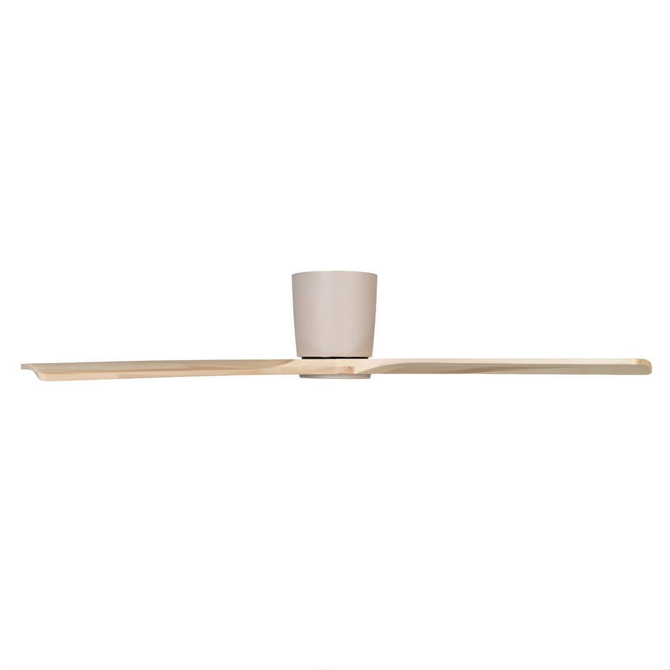 Fanco EarthFirst Gaia 48" (122cm) DC Ceiling Fan with Base Cap- Ecru and Natural Timber
