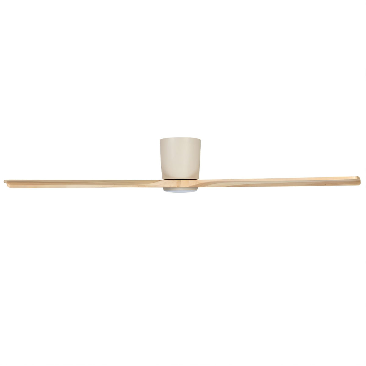 Side Fanco EarthFirst Gaia 54" (137cm) DC Ceiling Fan with LED Light - Ecru and Natural Timber KF2211/619A - The Blue Space