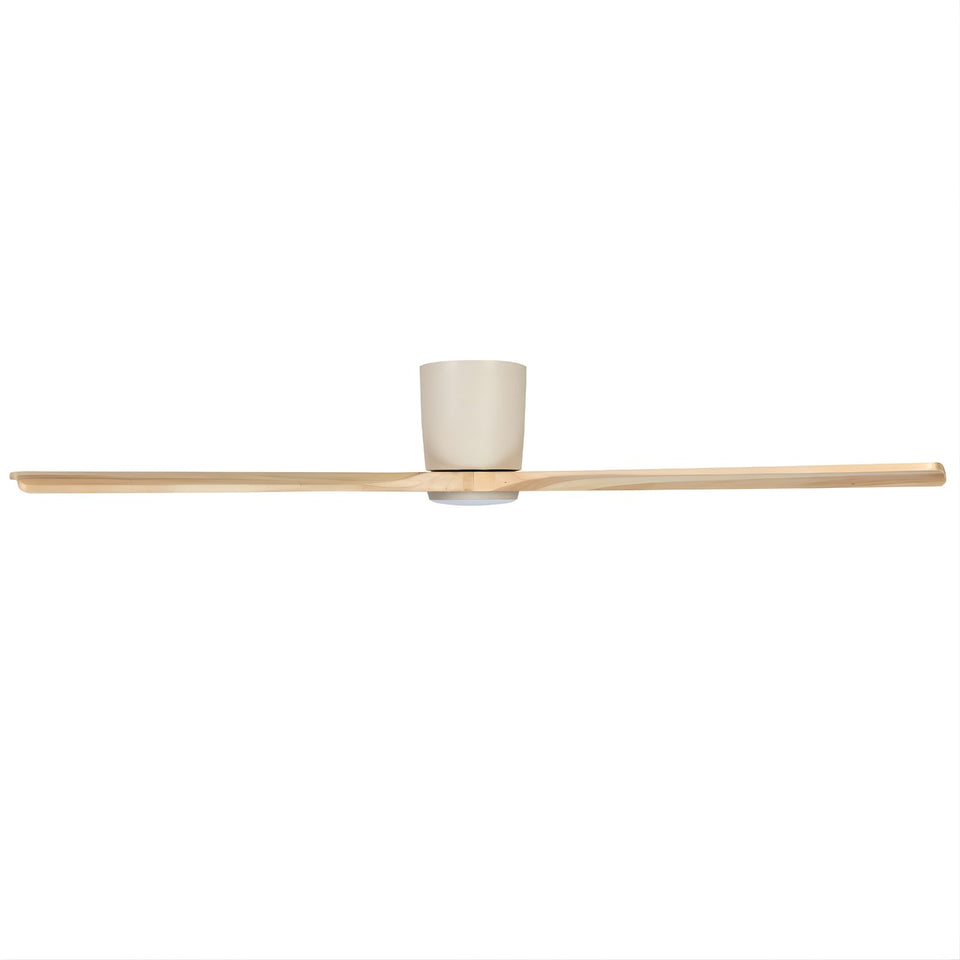 Fanco EarthFirst Gaia 54" (137cm) DC Ceiling Fan with LED Light - Ecru and Natural Timber