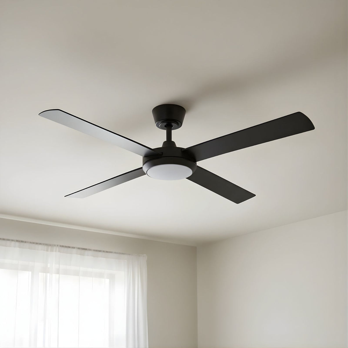 Ceiling Fanco Eco Silent Pro 52'' (132cm) DC Ceiling Fan with LED Light Black F1121/202C - The Blue Space