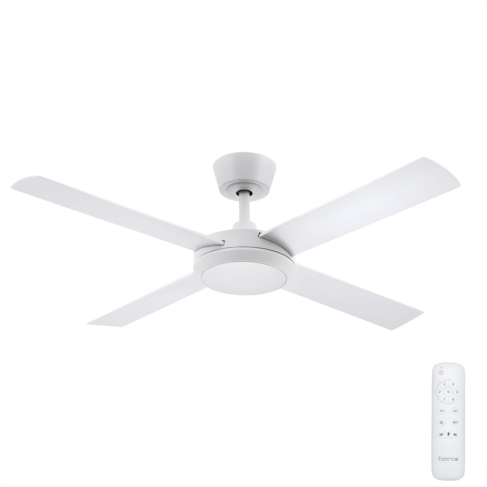 Fanco Eco Silent Pro 52'' (132cm) DC Ceiling Fan with LED Light White F1121/101C - The Blue Space