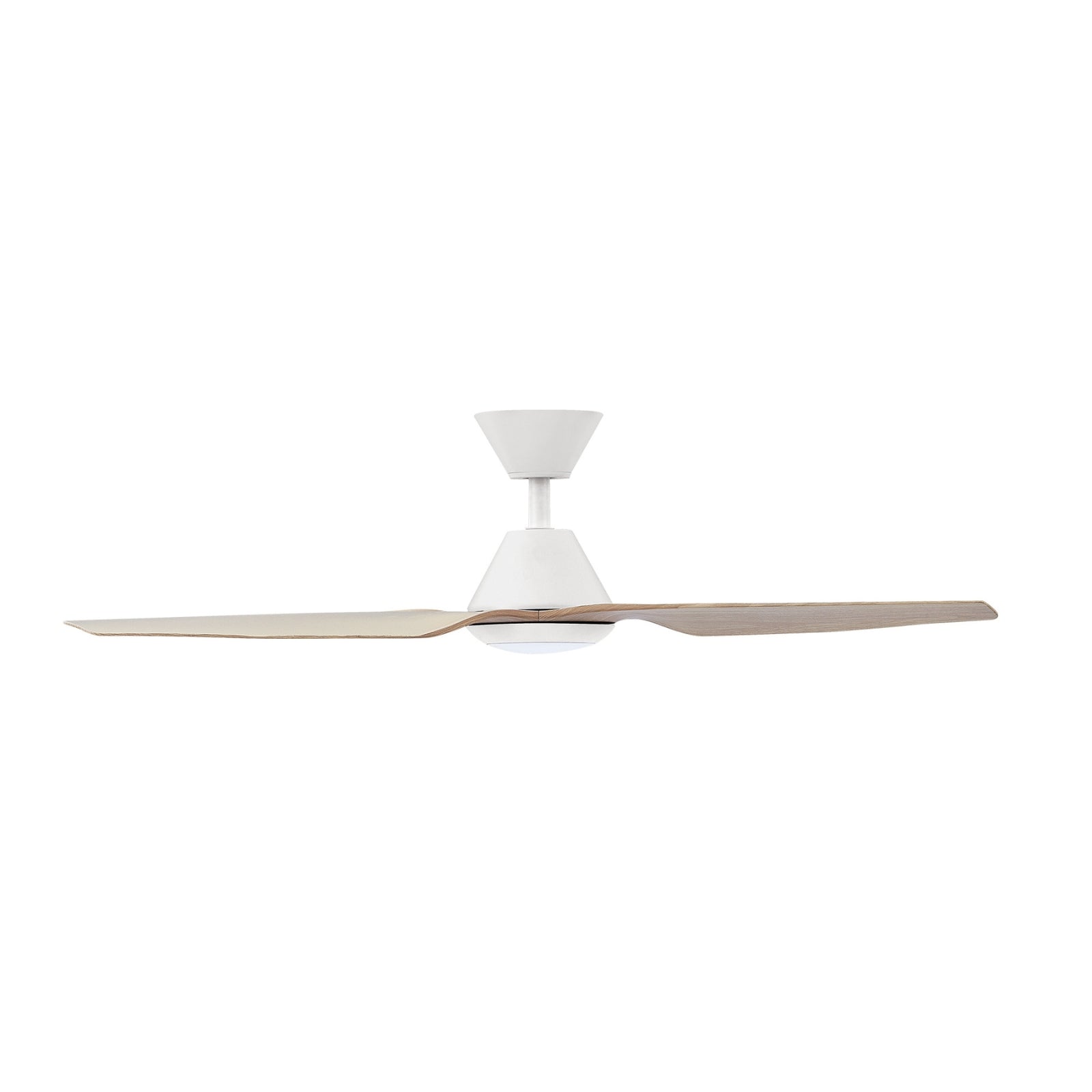 Side View Fanco Infinity-iD v3 48'' (122cm) DC Ceiling Fan with LED Light White and Beechwood F8001/121C - The Blue Space
