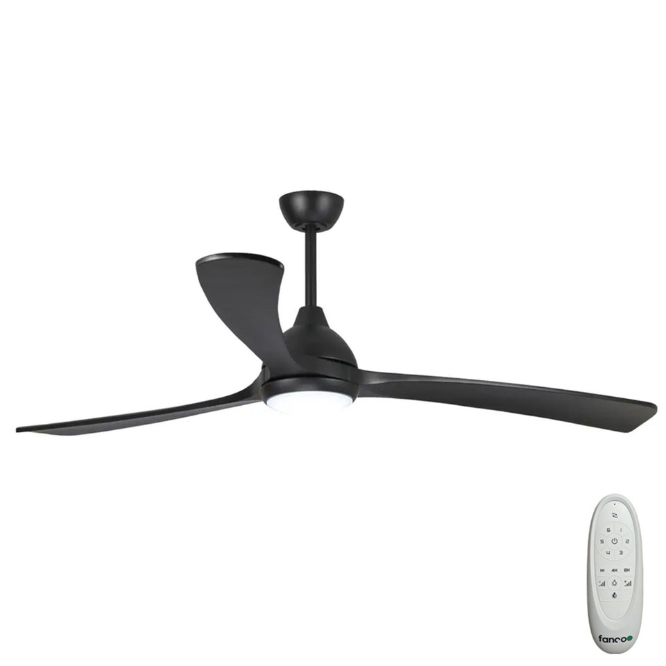 Fanco Sanctuary 70'' (178cm) DC Ceiling Fan with LED Light - Black