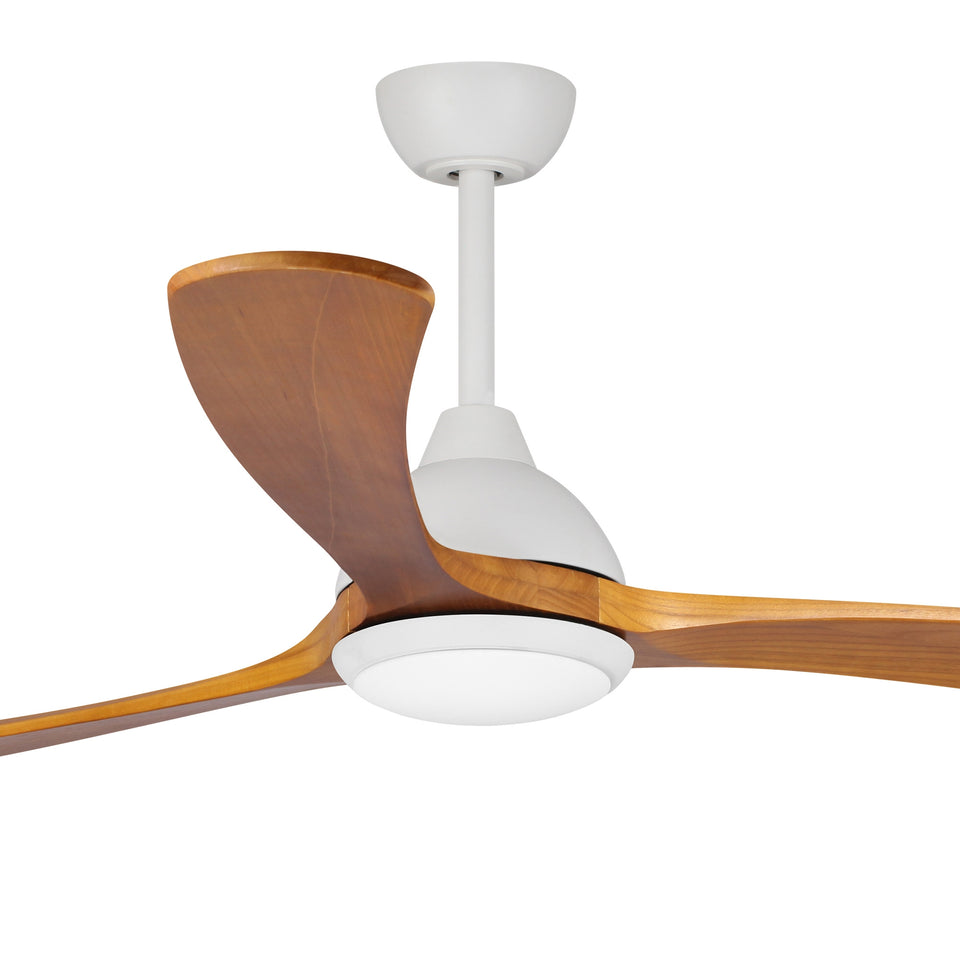 Fanco Sanctuary 70'' (178cm) DC Ceiling Fan with LED Light - White and Teak