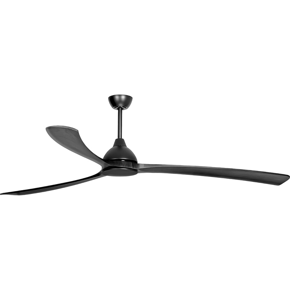 Fanco Sanctuary 86'' (218cm) DC Ceiling Fan - Black and Black Timber