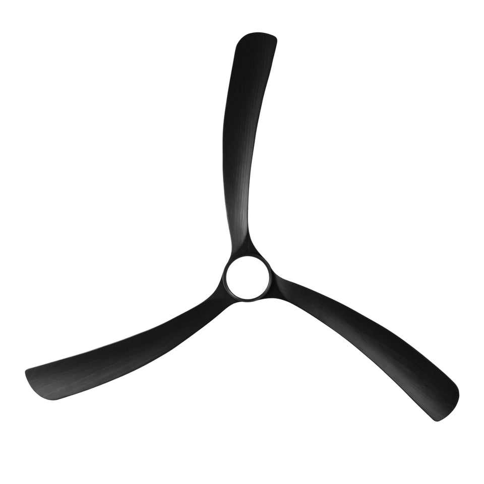 Fanco Sanctuary 86'' (218cm) DC Ceiling Fan with LED Light - Black and Black Timber